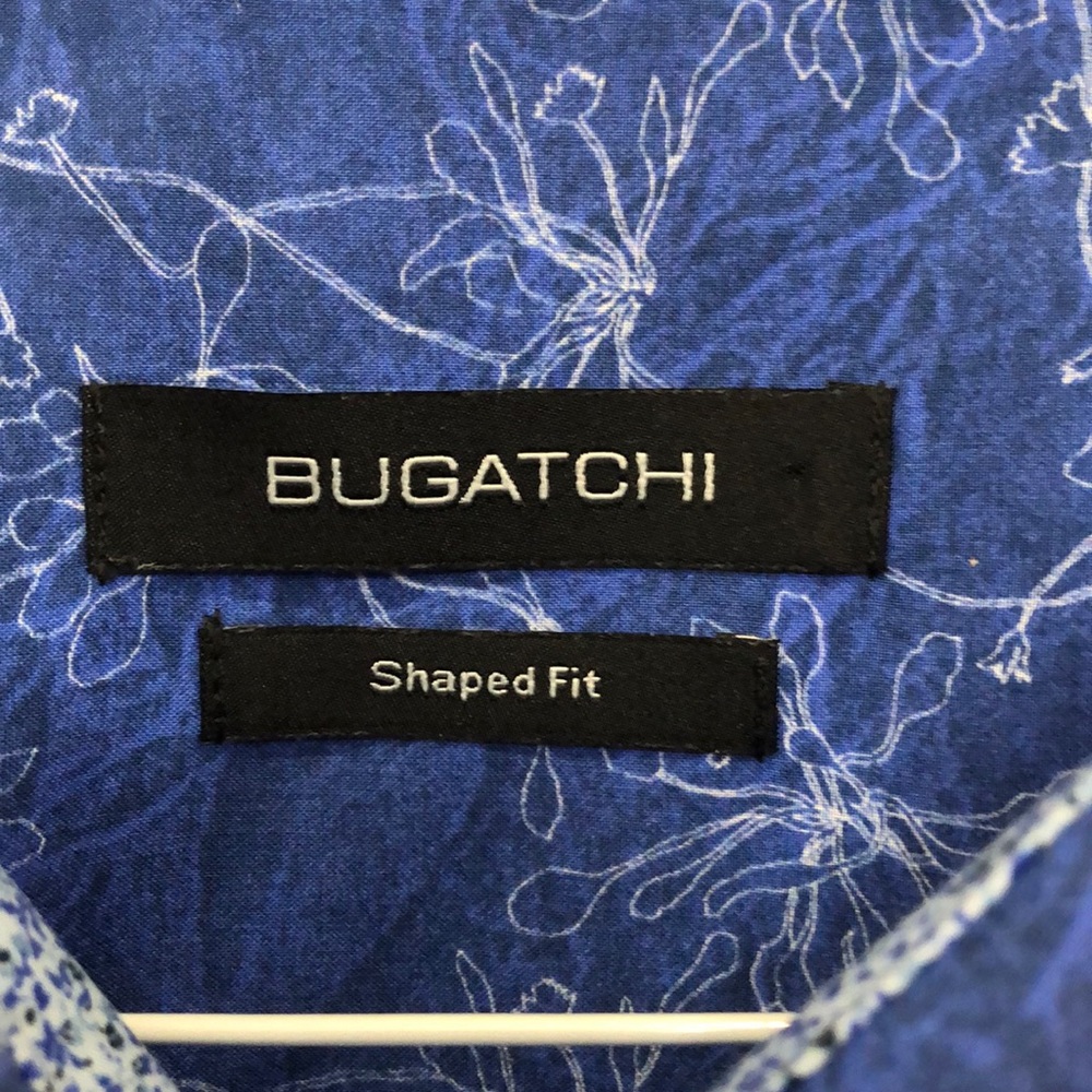 Bugatchi Uomo Men's Long Sleeve Casual Blue Button - Picture 3 of 9